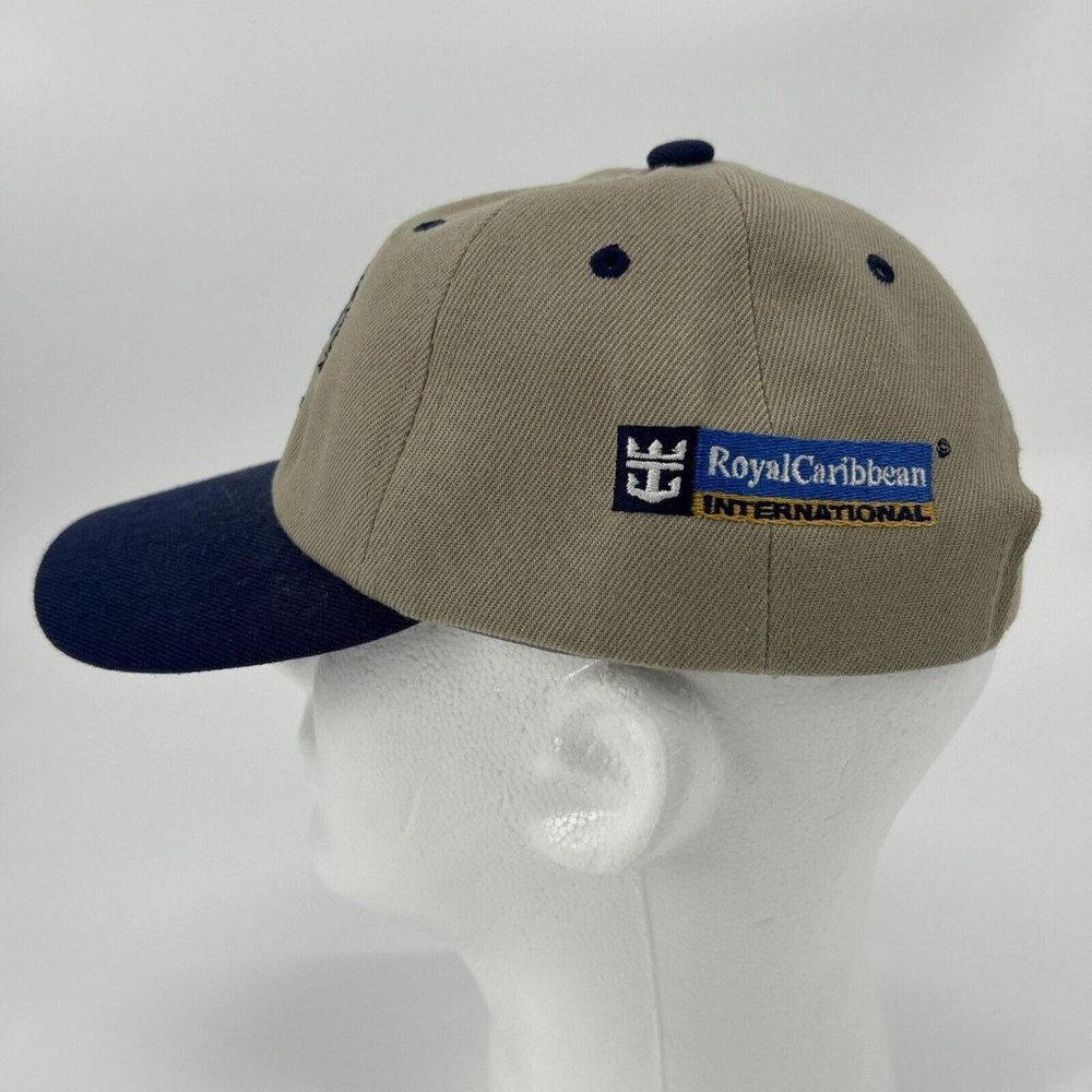 Royal‎ Caribbean International Crown & Anchor Society Strapback Hat Cap Tan NWOT - Picture 4 of 10